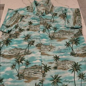 Sz Large Tropical Print Camp Short Sleeved Shirt From Antiqua Sun Sand Beach